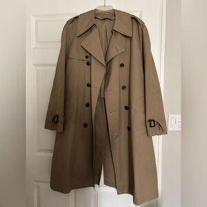London Fog Double-Breasted Trench Coat - Khaki